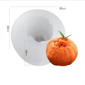 3D Oranje Aardbei Aromatherapie Kaars Siliconen Mal Mangosteen Kaars Maken Van Mallen Diy Fruit Zeep Decoratie Gereedschappen
