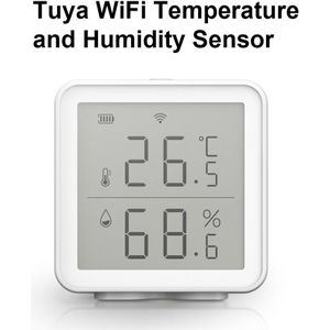 Avatto Tuya Wifi Smart Temperatuur En Vochtigheid Sensor Met Led Scherm, Niet Nodig Gateway Werkt Met Alexa Echo
