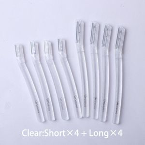 Brainbow 8Pcs Wenkbrauw Trimmer Draagbare Wenkbrauw Scheermes Scheerapparaat Eye Brow Shaper Shaping Tool Schaar Facial Hair Remover Voor Make-Up