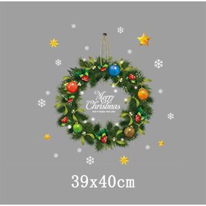 Kerst Bell Guirlande Muurstickers Supermarkt Vensterglas Decoraties Kerst Deur Stickers