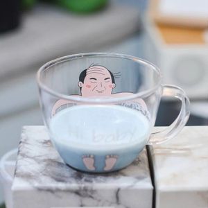 Ruida Ins Creatieve Glas Ontbijt Melk Cup Kat Cup Hond Leuke Styling Koffie Mok Home Hotel Japanse Stijl Drinkware Grappig