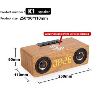 Home Theater Houten Tv Geluid Bar Computer Bluetooth Luidspreker Subwoofer Fm Radio Draadloze Opladen Wekker Caixa De Som