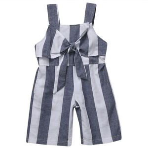 Baby Meisjes Zomer Gestreepte Rechte Overalls Kids Casual Jumpsuit Kleding Outfits