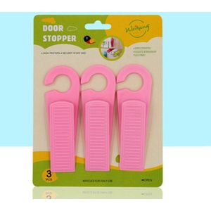 3 Stk/set Deur Wedge Vormige Rubber Deuren Stopper Deurstoppers Floor Kids Safety Guard Finger Protect Met Haak