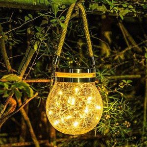 20 Led Outdoor Solar Jar Lamp Light String Wishing Glazen Fles Licht Tuin Verlichting Voor Feest Bruiloft Kerst Jaar