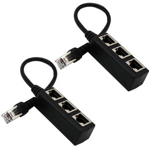 2-till-1 RJ45 splitterkabeladapter - F/M