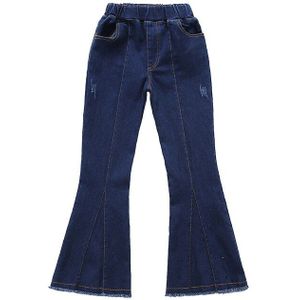 Mode Meisjes Denim Bell-Bottoms Jeans Solid Kinderkleding Lente Zomer Broek Kids Vintage Jeans 4 5 7 9 11 13 Jaar Oud