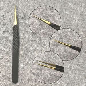Eyelash Tweezers 3D Volume Anti-static Non-magnetic Curved Eyelash Extension Tweezer Fan Lash Eyebrow Makeup Tools