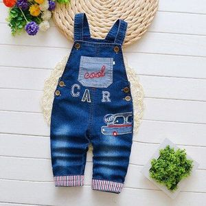 Lente Cartoon cowboy Baby Riem broek schattige Baby Boy meisje Jongen pant Denim Overalls Baby Kleding Baby kleding