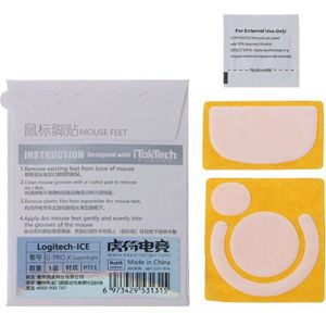 1 Pack Esports Tiger Gaming Ice Versie Mouse Skates Muis Voeten Voor Logitech G Pro X Superlight Muis Wit Glijdt curve