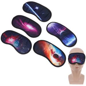 Soft Satin Galaxy Eye Cover Slaapmasker Creatieve Grappige Eyepatch Slaapmasker Reizen Relax Eye Band Slapen Aid Kids Blinddoek