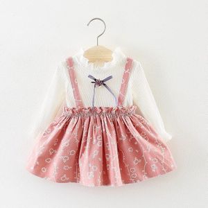 Lzh Baby Meisjes Jurk Herfst Baby Casual Katoen Afdrukken Lange Mouw Jurk Voor Baby Prinses Jurk Pasgeboren Kleding 0-3 Jaar