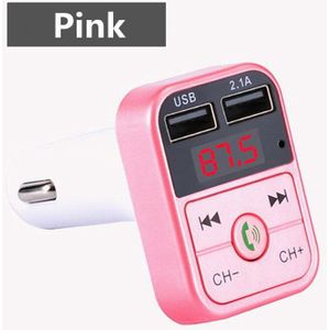 Bluetooth 5.0 Fm-zender Auto Draadloze Adapter Mic Audio Receiver Auto MP3 Speler 2.1A Dual Usb Fast Car Charger Accessoires