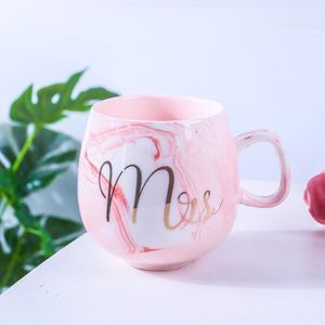 Creatieve Marmer Flamingo Koffie Mokken 350Ml Keramische Mok Cup Met Handgreep Melk Thee Cup Jaar Kerstcadeau