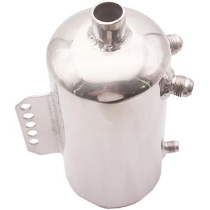 Universele Gepolijst Aluminium 1.5L Brandstof Surge Tank spiegel olie Catch Kan