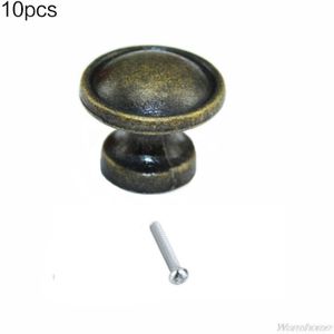 Deurknoppen Set Van 10 Lade Knoppen Vintage Messing Handvatten Kabinet Knoppen Voor Keuken Kasten N25 20