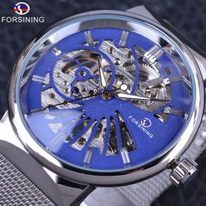 Forsining Luxe Dunne Case Unisex Waterdicht Heren Samll Wijzerplaat Horloges Top Luxe Mechanische Skelet Horloges