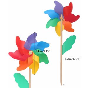 24Cm Hout Tuin Yard Party Windmolen Wind Spinner Ornament Decoratie Kinderen Speelgoed MAY07