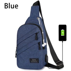 Usb Opladen Oxford Crossbody Bag Anti-Diefstal Borst Pakken Zomer Korte Reis Boodschappers Zak Waterafstotend Schoudertas