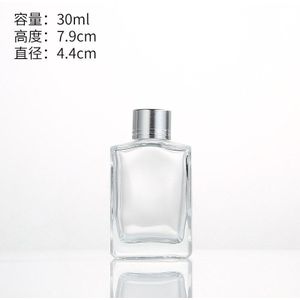 5 Stks/set 50Ml/100Ml Vierkante Transparante Aromatherapie Diffuser Glazen Fles Essentiële Olie Diffuser Accessoires Container