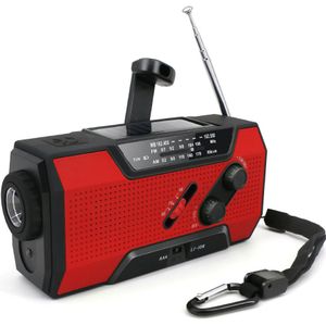 2000Mah Solar Radio Am/Fm Weer Radio Multifunctionele Draagbare Emergency Radio Met Led Zaklamp Solar Powerbank Radio