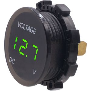 1Pcs Digitale Panel Voltmeter Voltage Meter Waterdichte LED Lens Display Voor Auto Auto Motorfiets Boot ATV Vrachtwagen Auto Accessoires