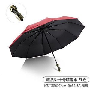 Schedels Luxe Paraplu Mannen Volledige Automatische Winddicht Opvouwbare Paraplu Regen Vrouwen Zwarte Coating Zon Draagbare Idee Y6S
