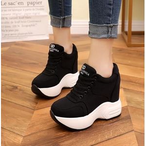 Vrouwen Sneakers Casual Platform Trainers Wit Schoenen 10 Cm Hakken Herfst Wiggen Ademende Vrouw Hoogte Toenemende Schoenen