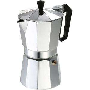 Homgeek Koffiezetapparaat Aluminium Espressomachine Percolator Koffie Kookplaat Maker Mokka Pot 1cup/3cup/6cup/9cup/12cup