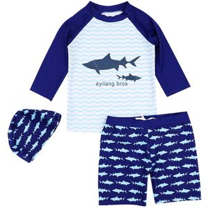 Kinderen Rash Guard Badpakken Split Type Lange Mouwen Top Shorts Spring Badpak Cartoon Print Sunsuit Badmode Set fo