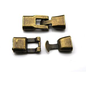 10 Set/partij Armband Connectors Sieraden Bevindingen End Sluiting Haak Voor 4.5*10 Mm Platte Lederen Koord Diy Armbanden Sieraden maken Z454