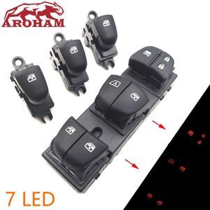 7 Led Auto Power Window Switch/Single Window Switch Met Led Voor Nissan Qashqai J11/Altima/Sylphy/Tiida/X-Trail Oranje Licht