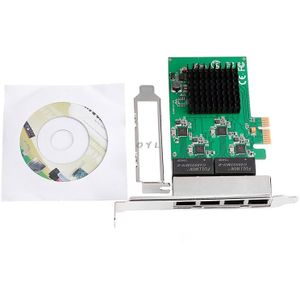10/100/1000M Pci-E Pci Express 4x Gigabit Card 4 Port Ethernet Netwerk Adapter