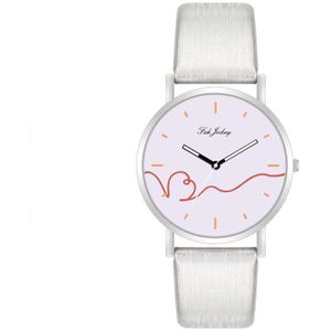WJ-8733 Lover's Horloges Minimalistische Mode Vrouwen Mannen Horloge Paar Klassieke Quartz Horloge Lederen Band reloj hombre mujer