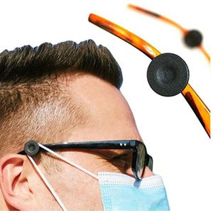 1 Paar Verstelbare Silicon Oor Saver Masker Haken Glazen Ketting Siliconen Rubber Ring Connector Gezichtsmasker Strap Extender Met Doos