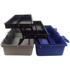 Drie-layer plastic hardware toolbox multifunctionele grote Thuis reparatie elektricien doos auto opbergdoos art gereedschapskist