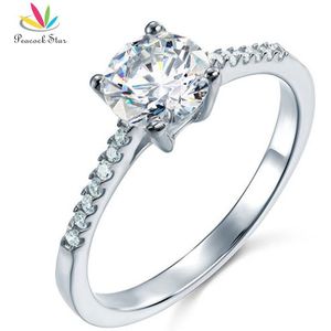 Pauw Ster 1.2 Carat Solid 925 Sterling Zilver Engagement Ring Wedding Anniversary Sieraden CFR8030