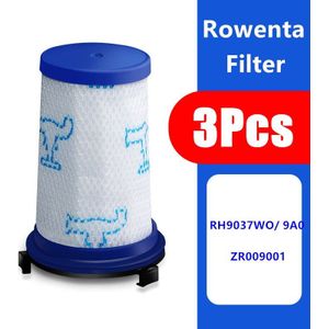 3 Pcs Filter Vervanging Fit Voor Rowenta Force 360 Stofzuiger Onderdelen Accessoires ZR009001 Blauw + Wit