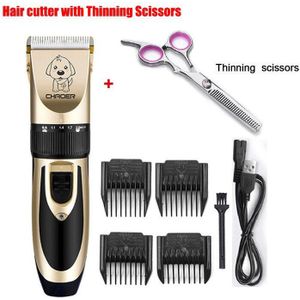 USB Oplaadbare Hond Haar Trimmer Elektrische Dierlijke Grooming Cutter Machine Scheerapparaat Schaar Haircut Clipper 110-240V