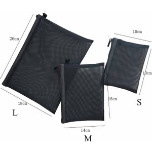 1 Stuks Make-Up Tas Vrouwen Kleine Grote Mesh Transparante Cosmetische Bag Organizer Voor Cosmetica Zwart Opslag Potlood Gevallen Neceser Pouch
