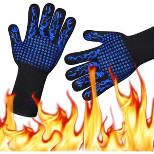 Tempdown 500/800 ° C Hoge Temperatuur Hittebestendige Handschoenen Torch Aramid Anti-Fire Niet Van Kleur Veranderen Handschoenen Bbq handschoenen G02