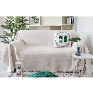 Super Zachte Warme Effen Sofa Covers Protector Katoen Deken Wasbaar Gooien Tapijt Sofa Beddengoed Handdoek Woondecoratie