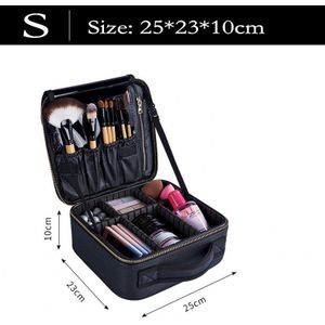 Professionele Ijdelheid Cosmetische Tas Organizer Vrouwen PU Lederen Travel Make Up Gevallen Grote Capaciteit Cosmetica Koffer Voor Make-Up