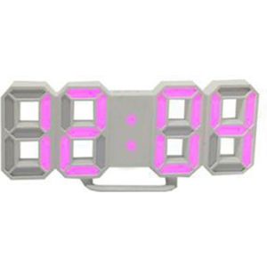 3D Led Digitale Klok Alarm Horloge Slaapkamer Bureau Kantoor Opknoping Wandklok Kalender Woondecoratie Kantoor Tafel Bureauklok