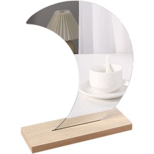 Koreaanse Stijl Make-Up Spiegel Ins Acryl Decoratieve Spiegel Houten Base Cosmetische Beauty Tools