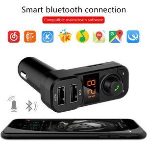 BT53 Bluetooth Carkit Handsfree Fm-zender Draadloze A2DP Auto Mp3-speler Ondersteuning TF U Schijf Dual USB 5 V 3.1A lading