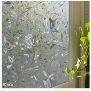 1M Breed 45Cm Shading Home Decor Slaapkamer Woonkamer Raam Privacy Bescherming Pvc Materiaal Glas Glasfolie Glas stickers