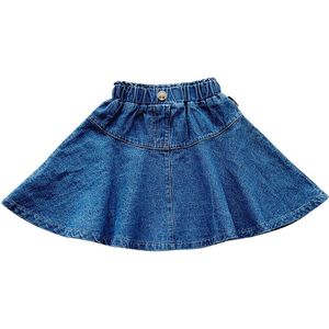 Meisjes Denim Mini Rok Zomer Casual Peuters Elastische Taille A-lijn Party Knop Jeans Rok Mode Baby Meisje Kleding