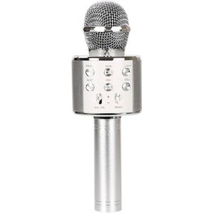 WS858 Draadloze Bluetooth Microfoon Karaoke Condensator Microfoon Professionele Microfoon Radio Studio Opname Microfoon Met Led Licht