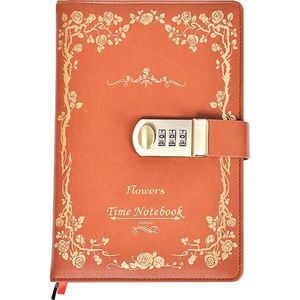 Wachtwoord Slot Multifunctionele Notebook A5 Retro Creatieve Notebook Dagboek Meisje Wachtwoord 1PCS